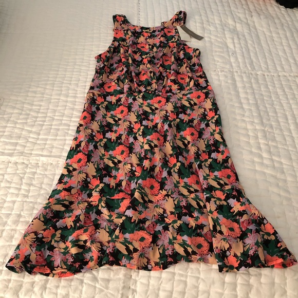 Mercantile Neon Floral Ruched-Waist Dress - Picture 2 of 7